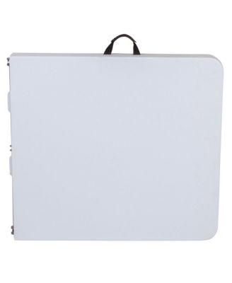 5-Foot Height Adjustable Bi-Fold Plastic Banquet And Event Folding Table With Carrying Handle
