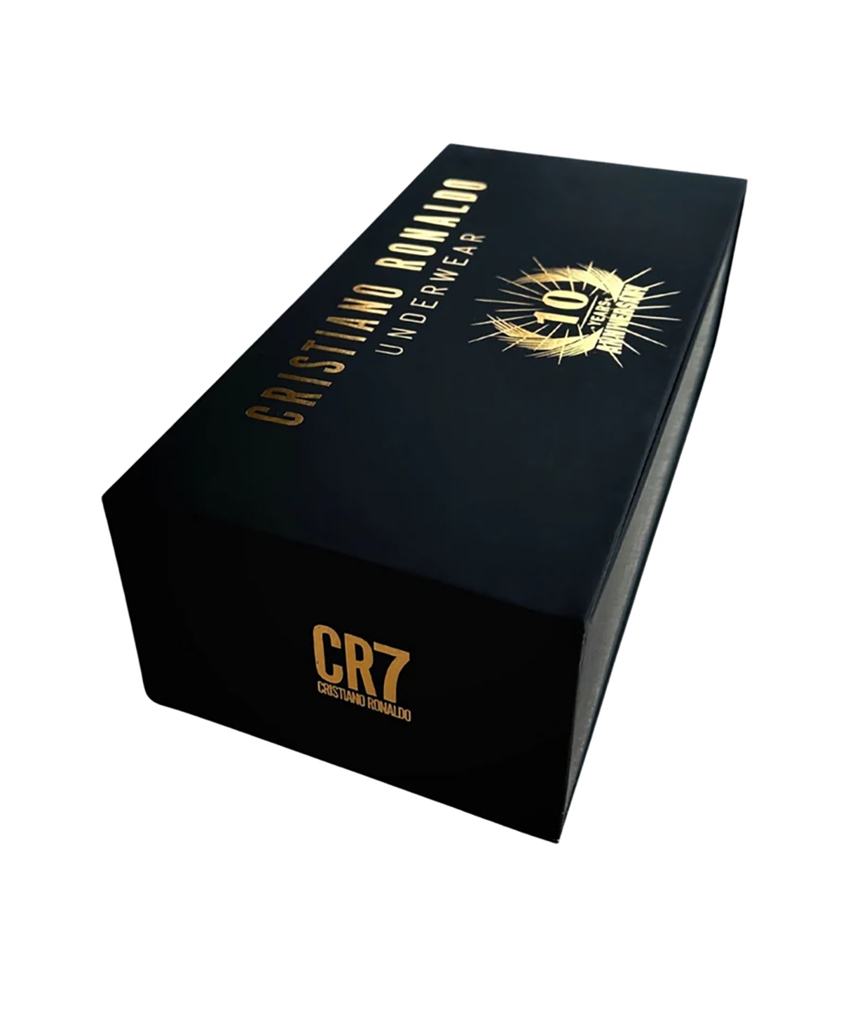 CR7 Men's Cotton Blend Comfort Waistband Trunks 10th Anniversary Gift-Box, Pack of 7 - Gray, White