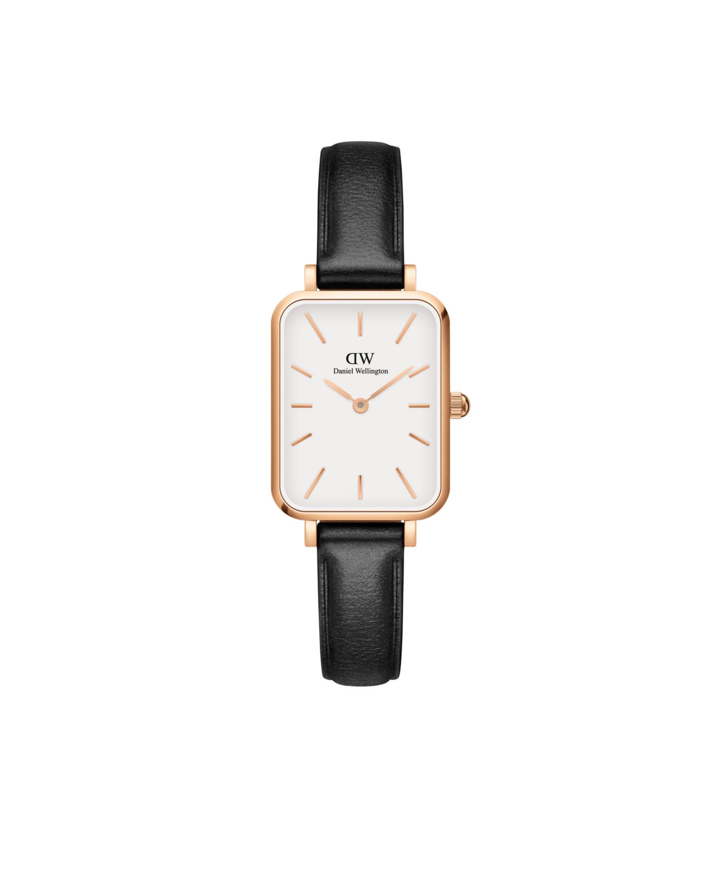 Женские часы Daniel Wellington Quadro Sheffield Black Leather Watch 20 x 26mm — фото 1