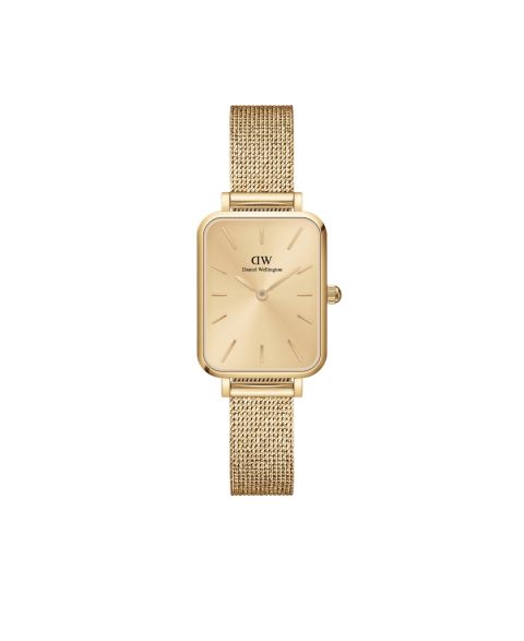 Женские часы Daniel Wellington Quadro Unitone Gold-Tone Stainless Steel Watch 20 x 26mm