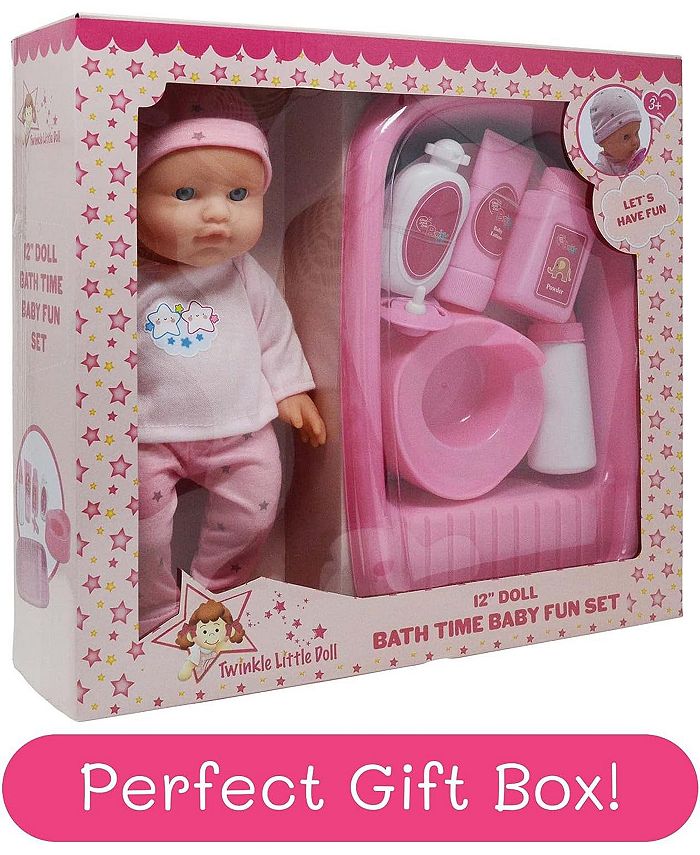 The New York Doll Collection 12 Inch Baby Doll Bath Time Playset Macy's