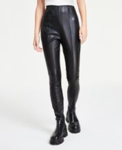 Bar III Women's Soft Faux-Leather Leggings, Created for Macy's