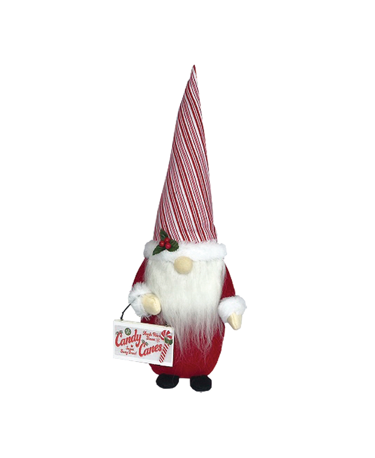 17" Candy Cane Gnome - Red