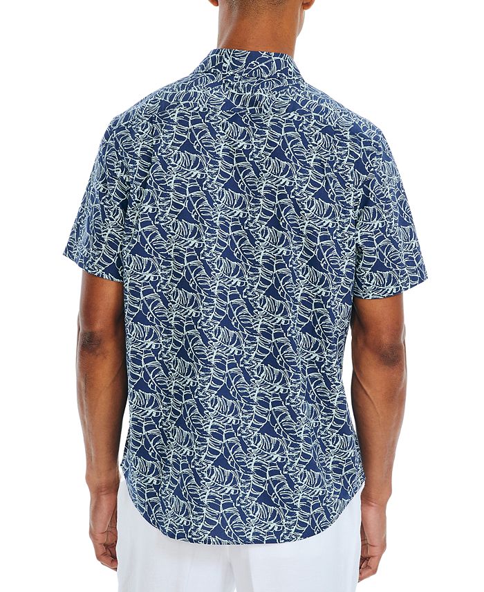 Nautica Men's Palm Print Short-Sleeve Button-Up Shirt - Macy's