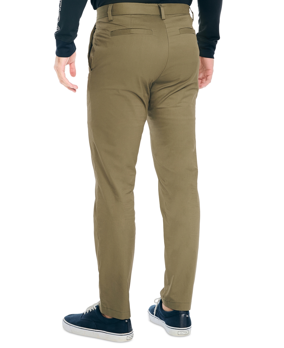 Shop Nautica Men's Slim-fit Navtech Water-resistant Pants In Dusty Olive
