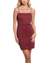 Guess red dress macys store