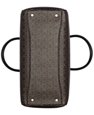 Becky Signature Triple Compartment Turnlock Convertible Tote Becky Signature Triple Compartment Turnlock Convertible Tote