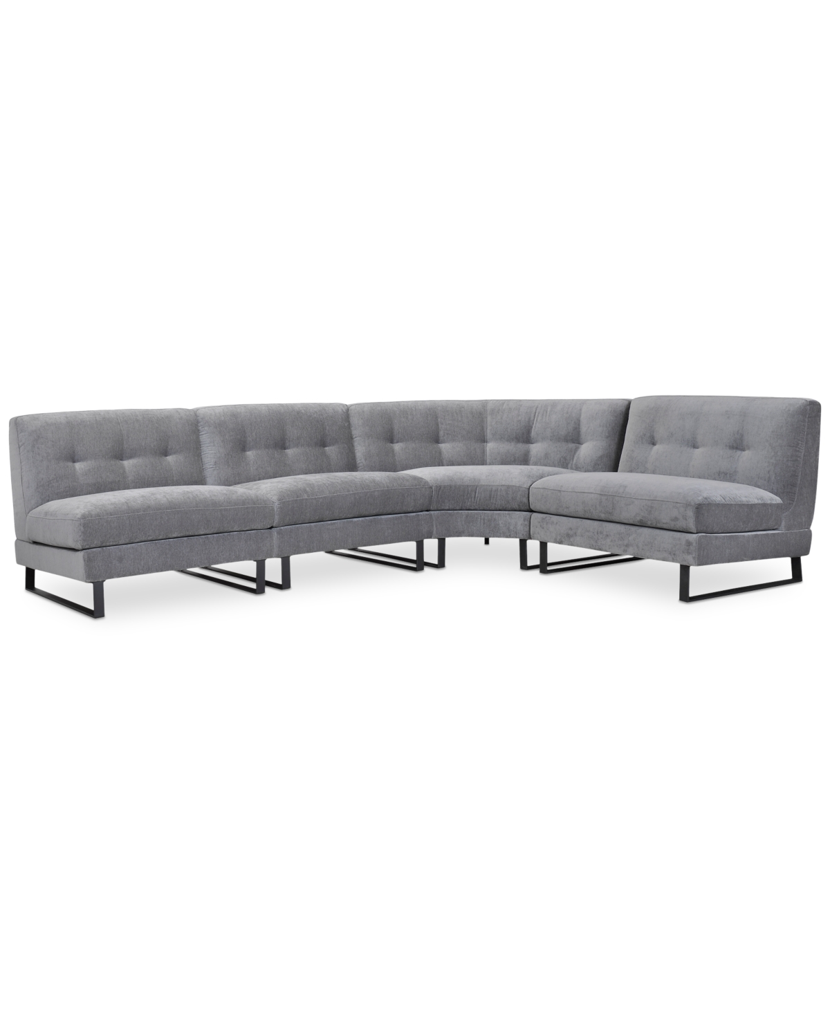 Macy's Kathya 157" 4-pc. Fabric Modular Sectional, Created For  In Grey