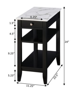 23.5" MDF AH 1 Drawer Chairside End Table