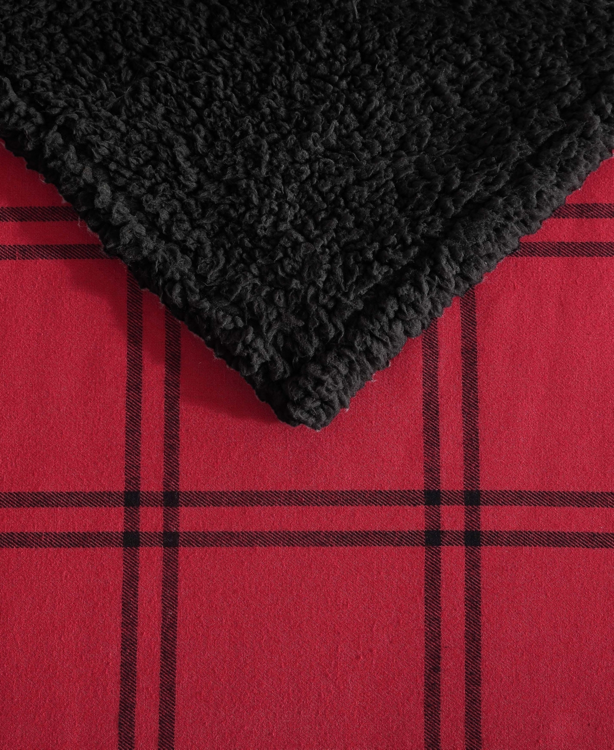 Eddie Bauer Kettle Falls Plaid Cotton Yarn Dye Flannel Reversible Throw, 60 " X 50"