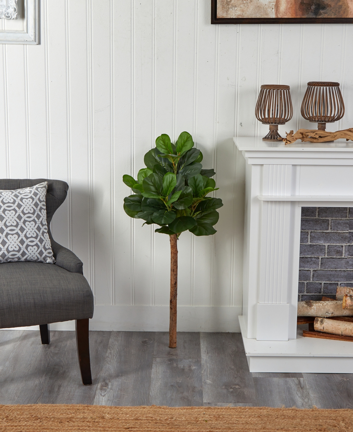 NEARLY NATURAL 42" ARTIFICIAL FIDDLE LEAF TREE NO POT 