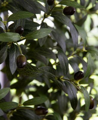 72" Artificial Olive Tree with Decorative Planter