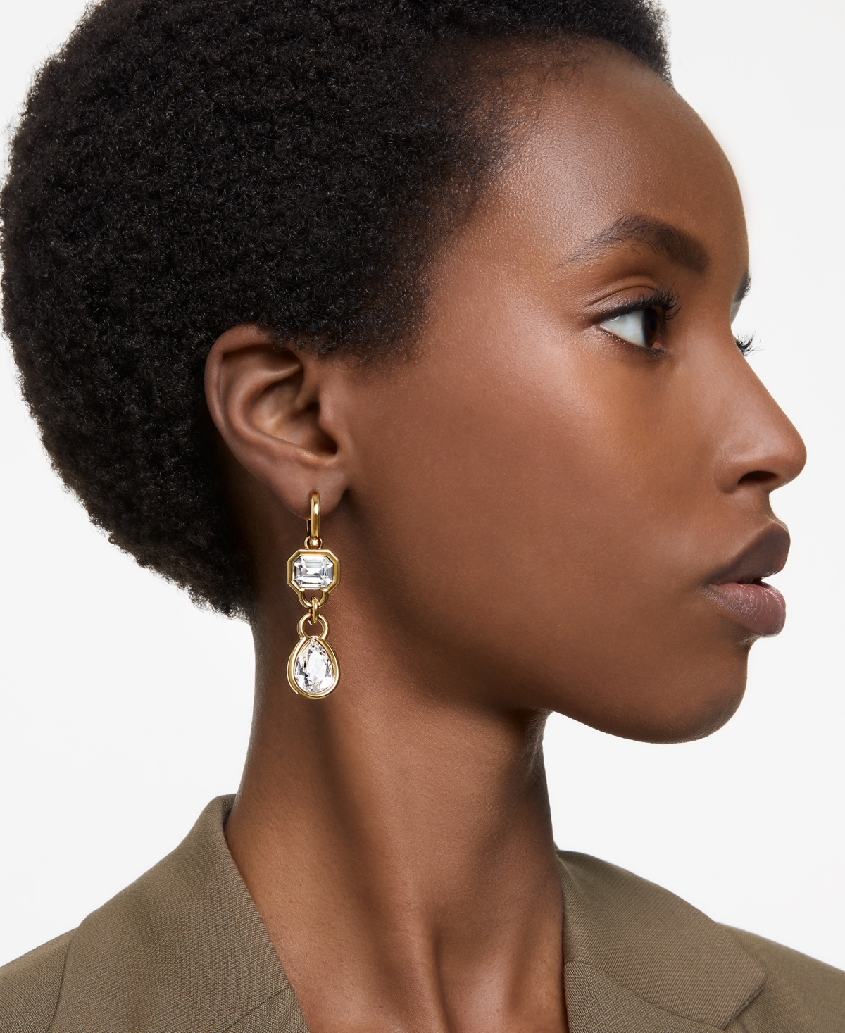 Swarovski Dextera Crystal Drop Earrings In Gold