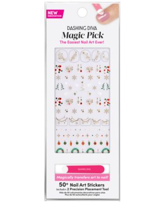 Dashing Diva - MAGIC PICK 3D Nail Art Stickers - Jingle Bells