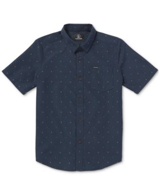 Volcom - Big Boys Hone Stone Woven Short-Sleeve Shirt