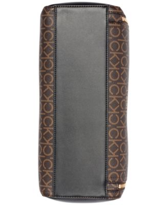 Garnet Signature Triple Compartment Top Zipper Satchel