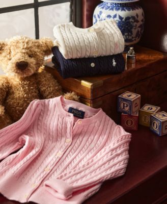 Girls' 7-16 Cable-Knit Cotton Cardigan