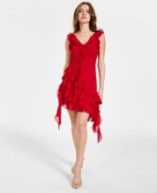 Guess red dress macys shop