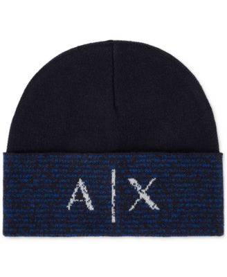 A|X Armani Exchange - Men's Colorblocked Knit Logo Beanie