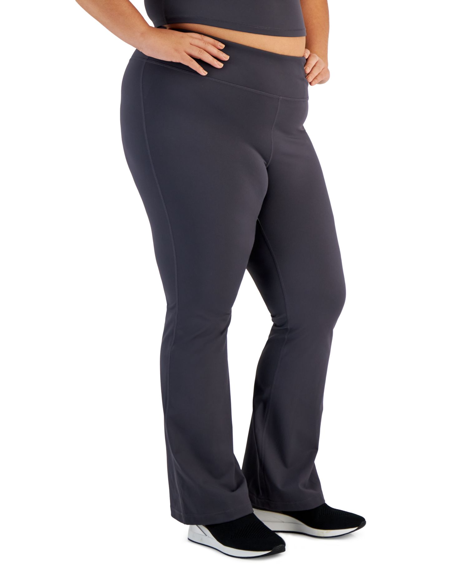 Plus Size High Rise Flared Leggings