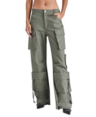Steve Madden - Women's Duo High Rise Cotton Cargo Pants