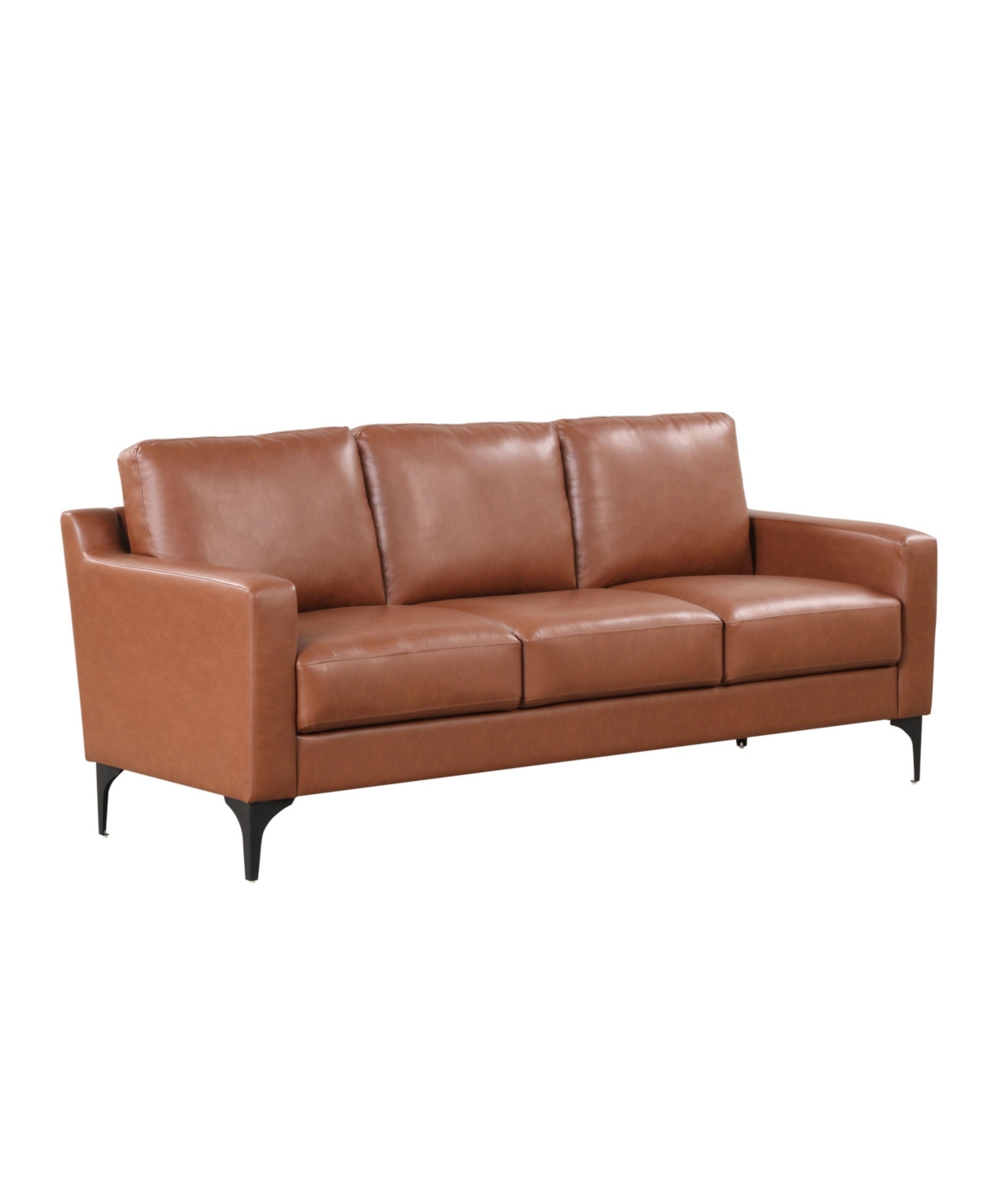Serta 78" Faux Leather Francis Sofa In Brown