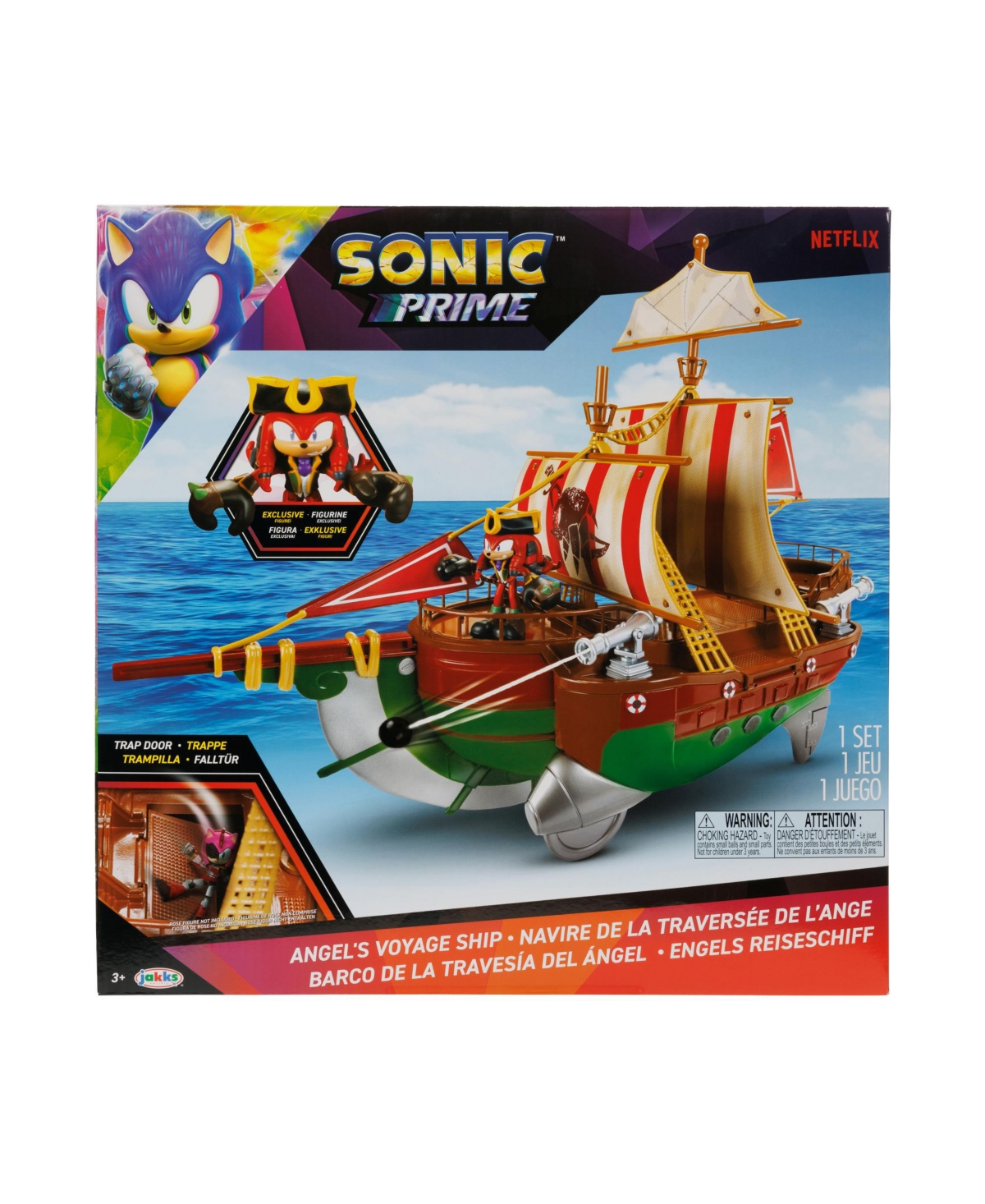 Sonic Prime 2.5" Playset Pirate Ship In Multi-color