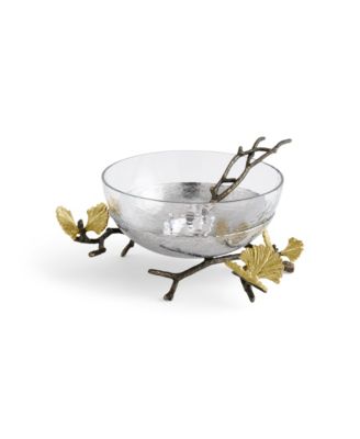 Butterfly Gingko Glass Nut Dish