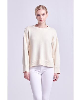 Womens cream crew online neck sweater