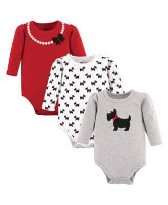 Baby Girls Hudson Breathable Cotton Long-Sleeve Bodysuit Bundle 3 Count