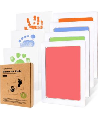 4pk Inkless Ink Pad for Baby Hand and Footprint Kit, Clean Touch Dog Paw, Dog Nose Print Kit, Baby & Pet Safe