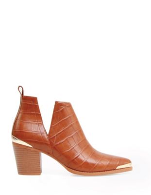 Austin Croc Embossed Ankle Boot