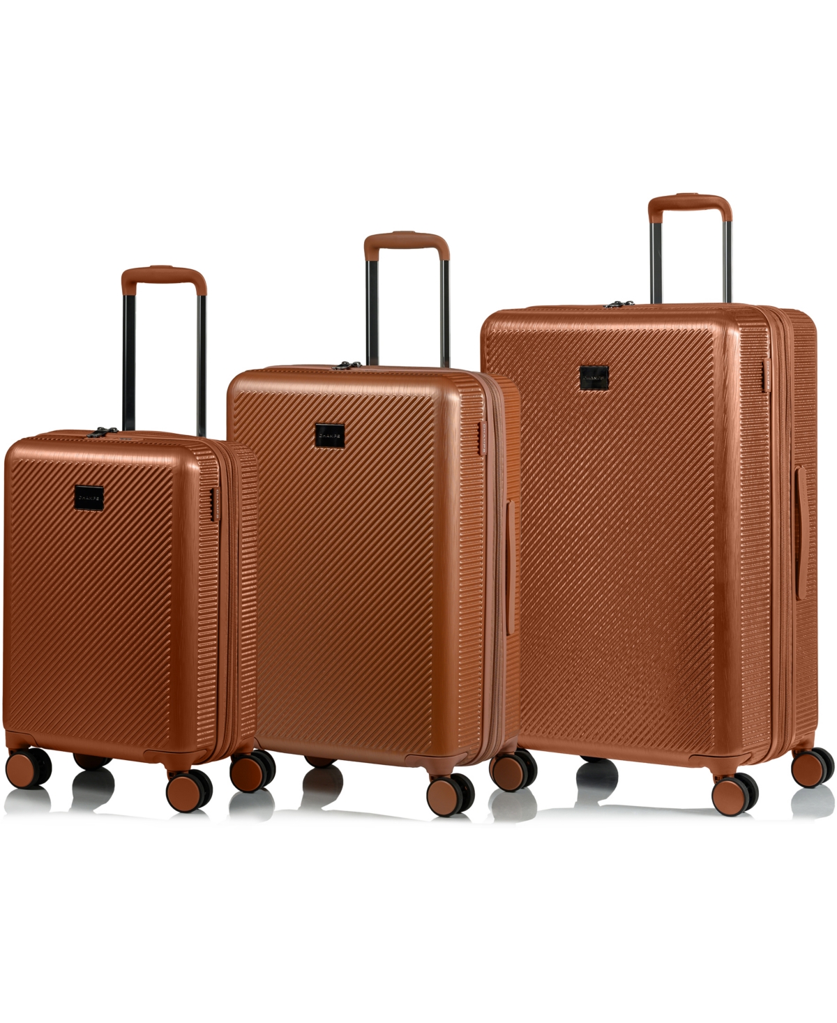 Champs 3-piece Iconic Ii Hardside Luggage Set In Rose Gold