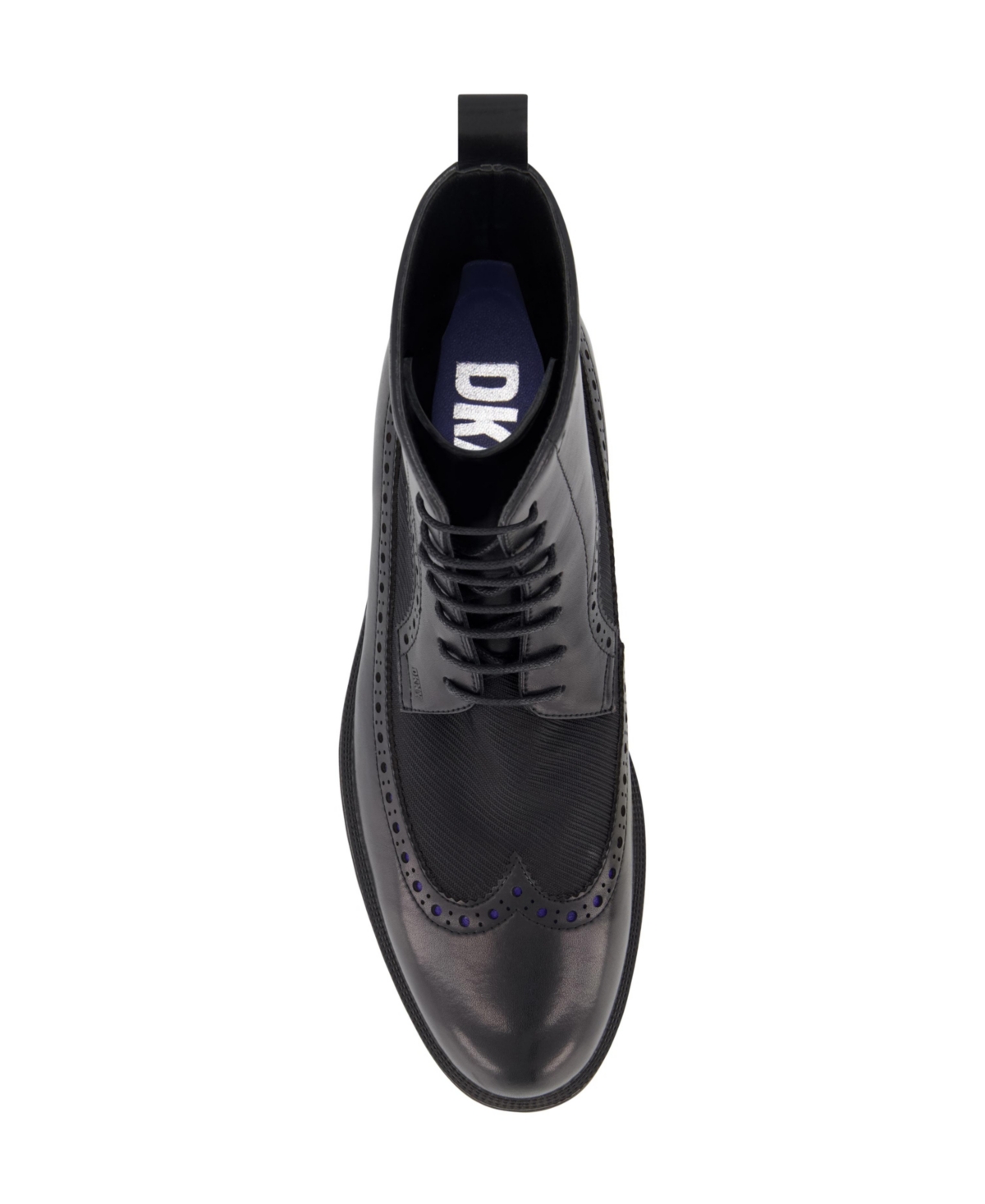Dkny Men's Lace Up Rubber Sole Wingtip Dress Boots