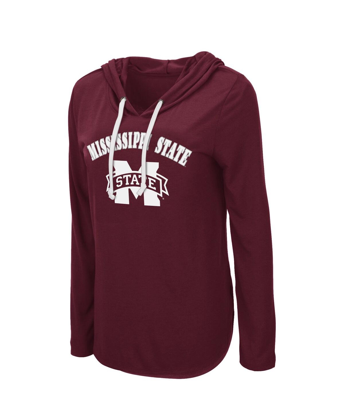 Women's ColosseumMississippi State Bulldogs My Lover Lightweight Hooded Long Sleeve T-shirt - Maroon