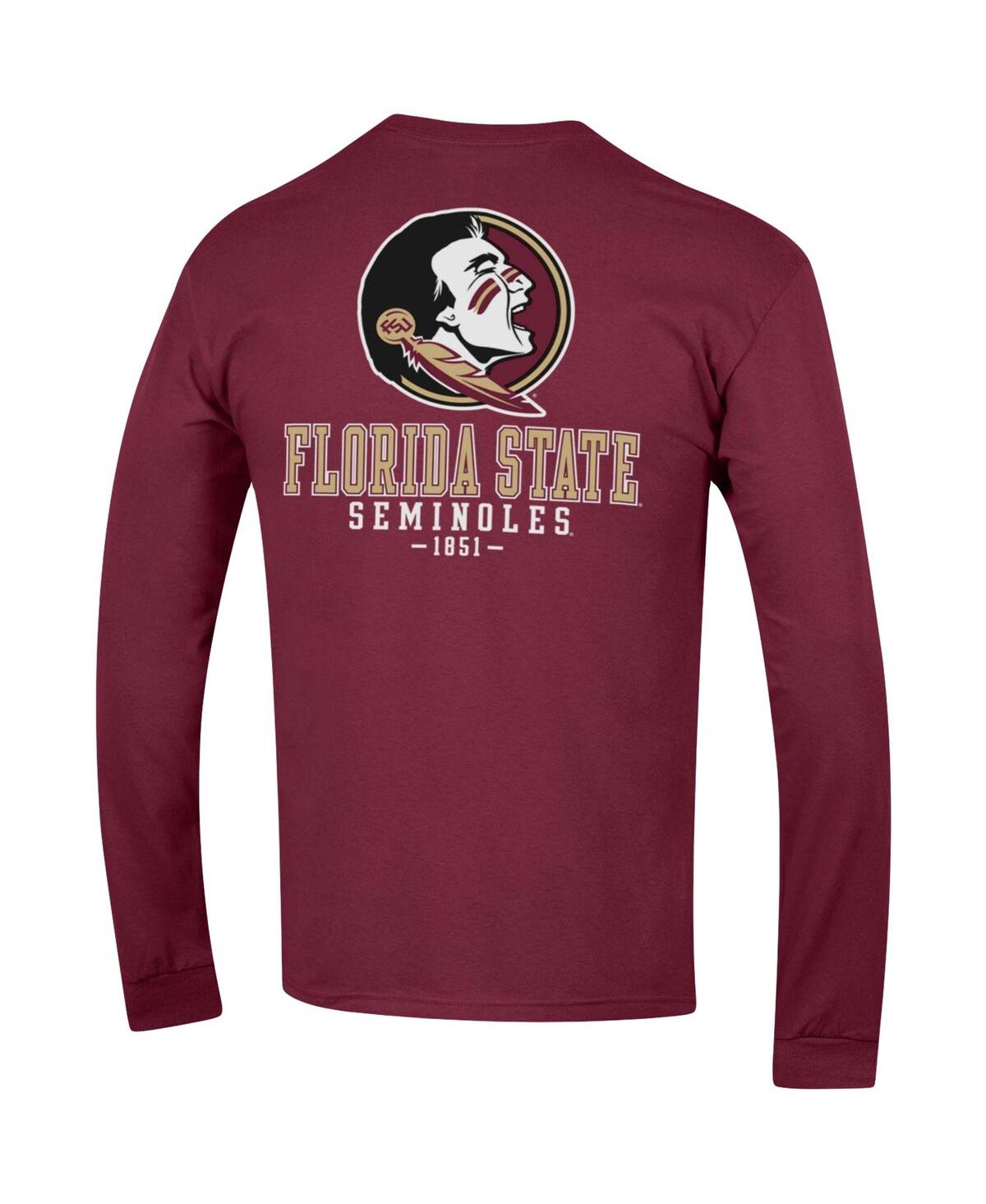 Men's ChampionFlorida State Seminoles Team Stack Long Sleeve T-shirt - Garnet