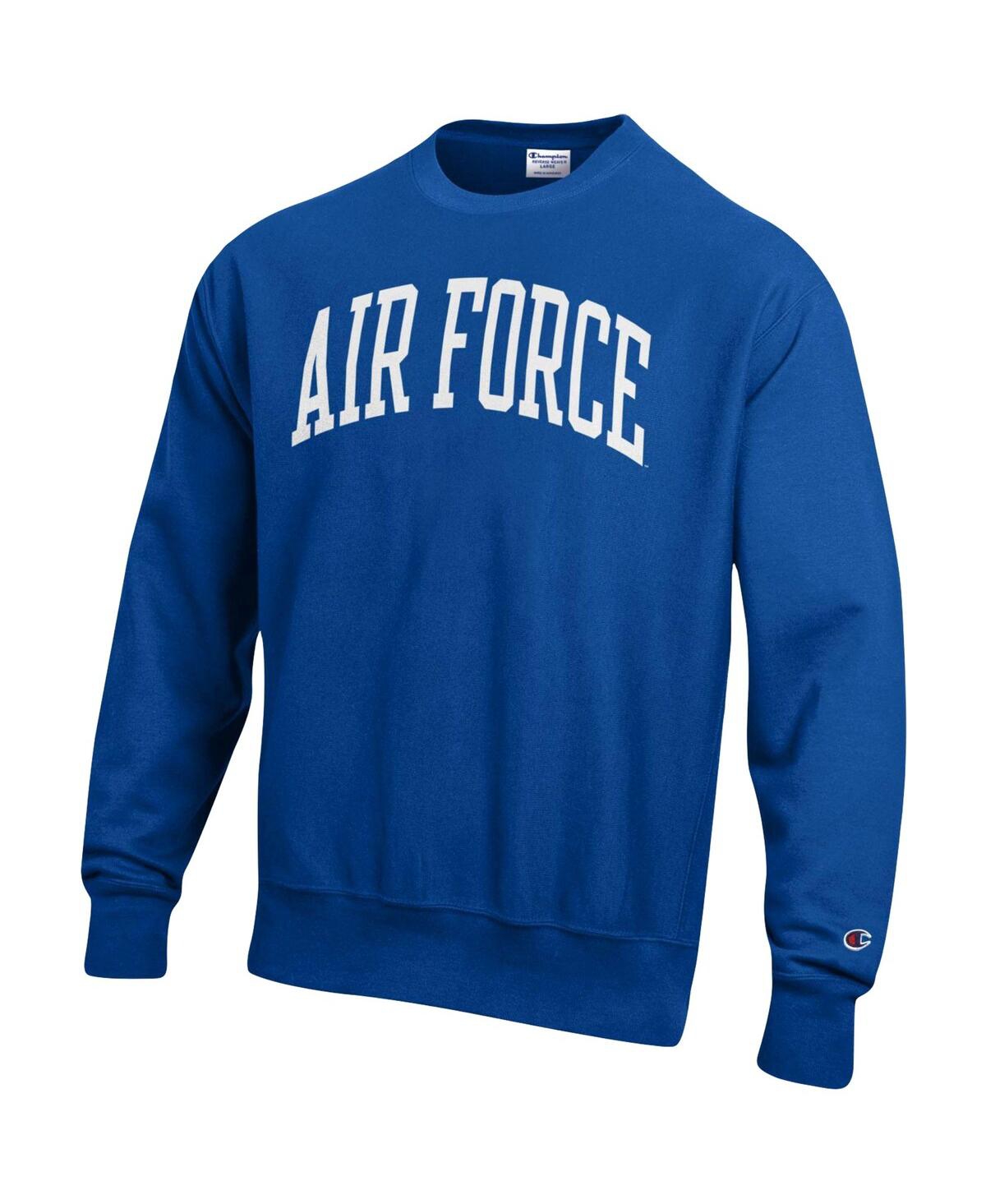 Men's ChampionAir Force Falcons Arch Reverse Weave Pullover Sweatshirt - Royal