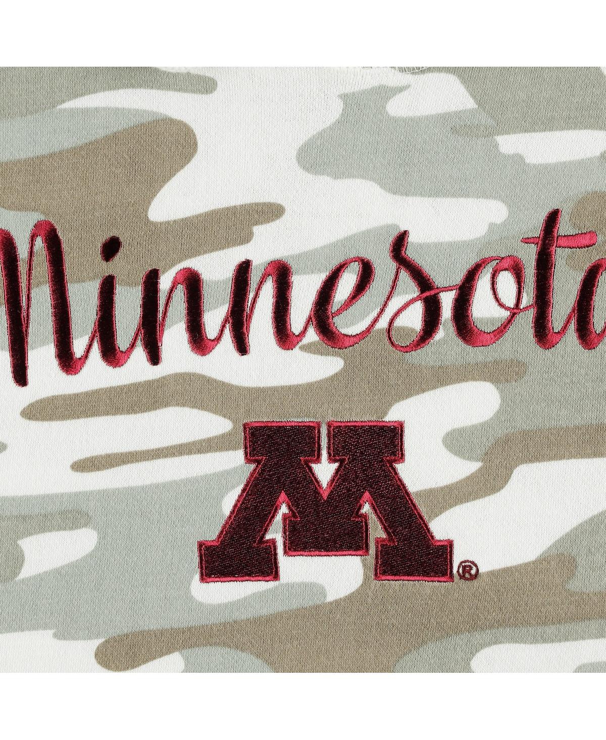 PRESSBOX WOMEN'S PRESSBOX CAMO MINNESOTA GOLDEN GOPHERS SAN PABLO PULLOVER HOODIE 