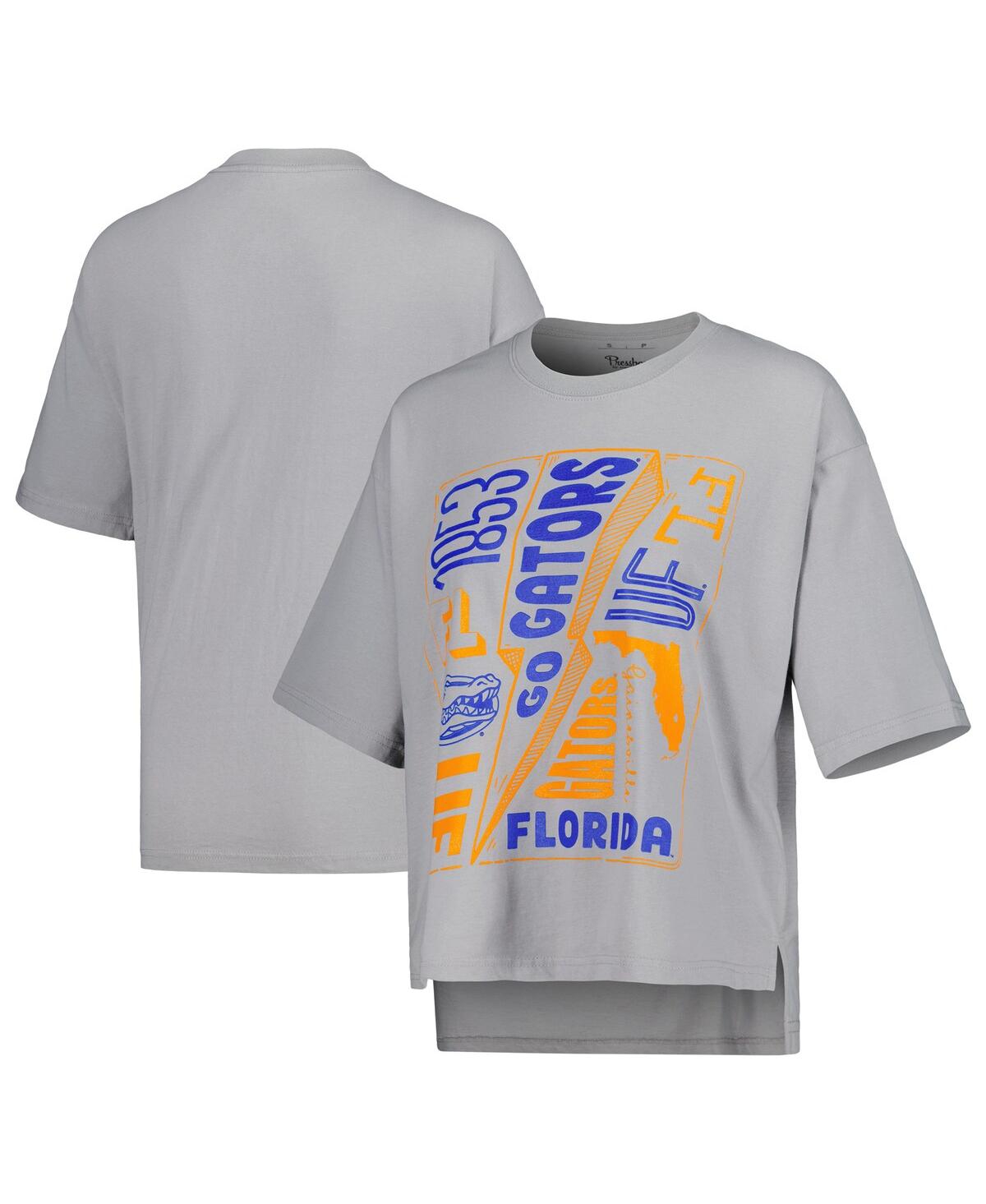 PRESSBOX WOMEN'S PRESSBOX SILVER FLORIDA GATORS ROCK & ROLL SCHOOL OF ROCK T-SHIRT 