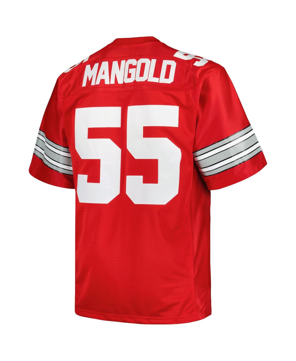Men's Mitchell & Ness Nick MangoldOhio State Buckeyes Big and Tall Legacy Jersey - Scarlet