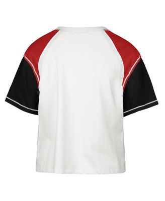 Women's White Ohio State Buckeyes Serenity Gia Cropped T-shirt