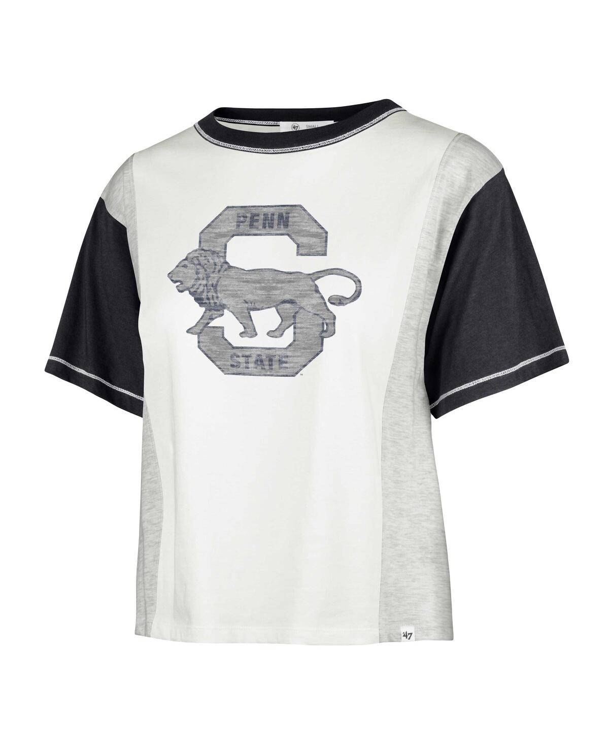 Shop 47 Brand Women's ' White Distressed Penn State Nittany Lions Vault Premier Tilda T-shirt