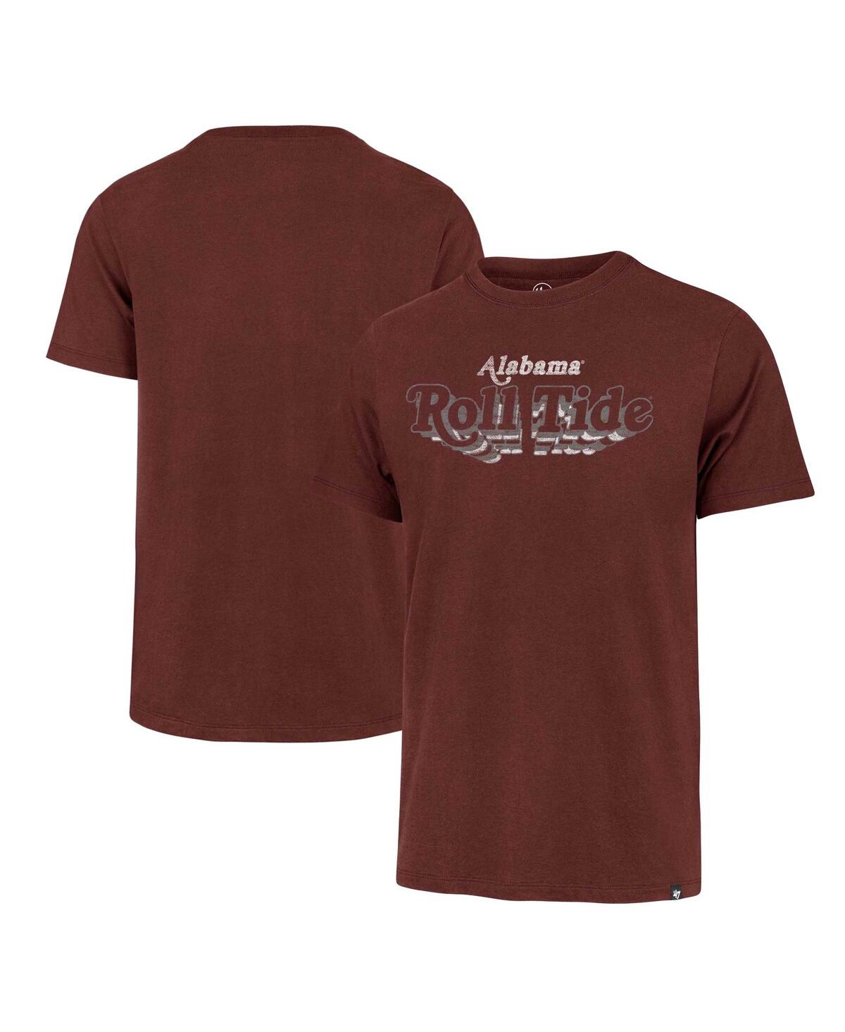 47 Brand Men's ' Crimson Distressed Alabama Crimson Distressed Tide Article Franklin T-shirt