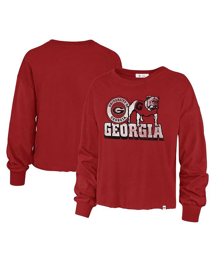 47 Brand Women s Red Distressed Georgia Bulldogs Bottom Line