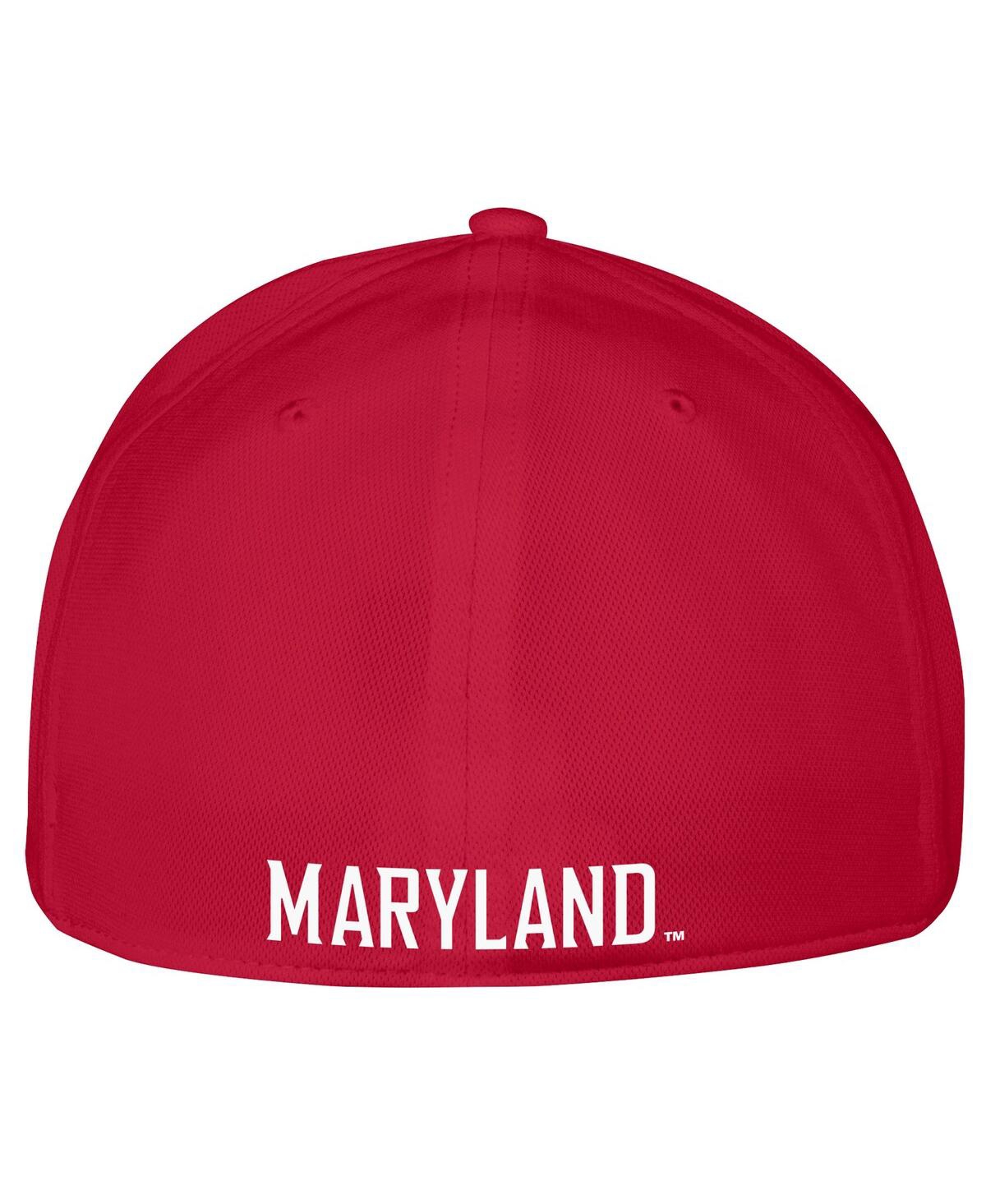 Shop Under Armour Men's  Red Maryland Terrapins Iso-chill Blitzing Accent Flex Hat