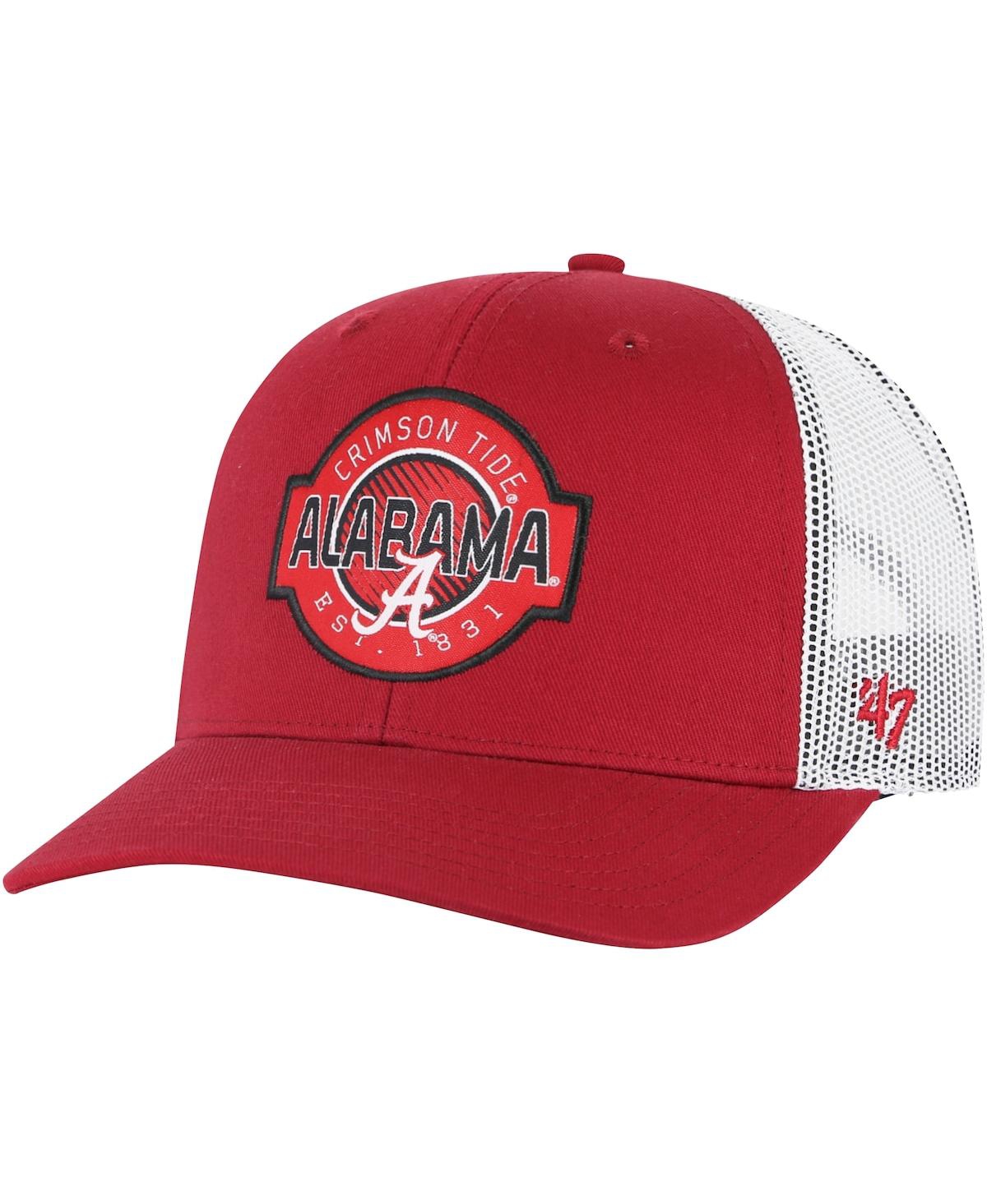 47 Brand Kids' Boys And Girls ' Crimson Alabama Crimson Tide Scramble Trucker Adjustable Hat