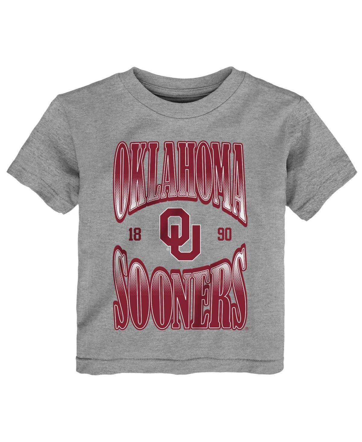 Outerstuff Babies' Toddler Boys And Girls Heather Gray Oklahoma Sooners Top Class T-shirt