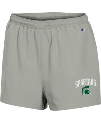 Women's Gray Michigan State Spartans Football Fan High Waist Shorts