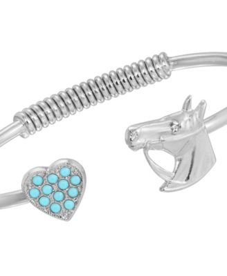 Crystal Heart Cuff Bracelet