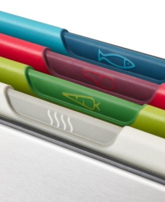 Folio Icon Steel 4-Piece Chopping Board Set with Stainless-Steel Storage Case